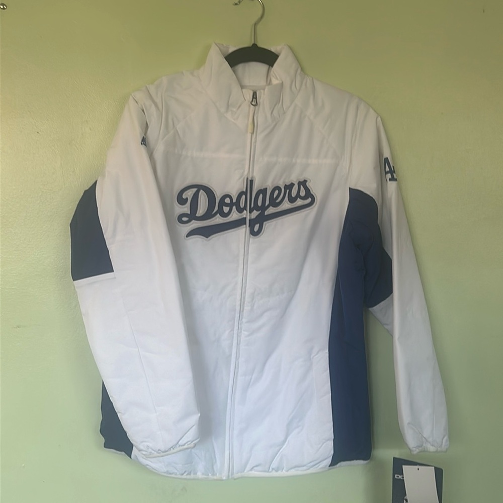 Authentic Majestic Dodgers Fleeced Lined Dodger Jacket. Women’s Size Large.